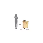 Natural Wood Kitchen Cart with Storage