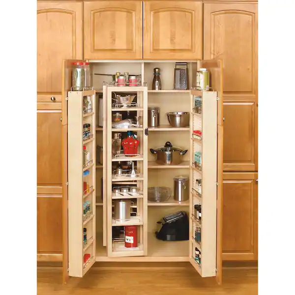 57 in. H x 12 in. W x 7.5 in. D Wood Swing-Out Cabinet Pantry Kit