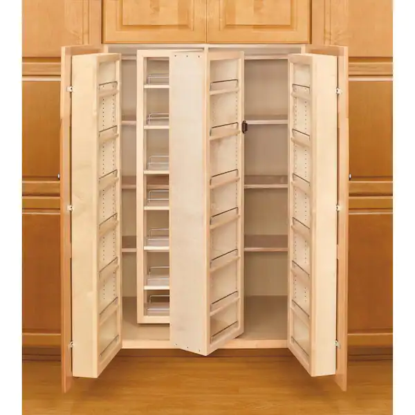 57 in. H x 12 in. W x 7.5 in. D Wood Swing-Out Cabinet Pantry Kit