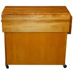 Natural Wood Kitchen Cart with Drop Leaf