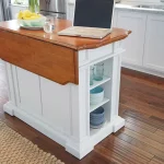 Americana White Kitchen Island with Seating