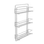 21.5 in. H x 10.5 in. W x 3.12 in. D Wood Small Cabinet Door Mount 3-Shelf Spice Rack
