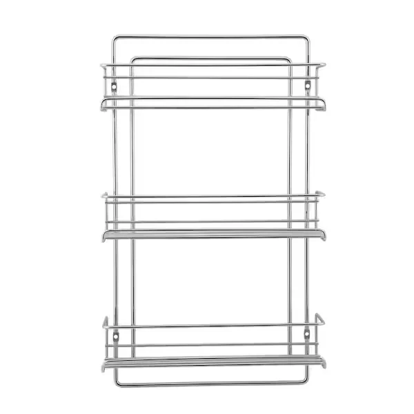 21.5 in. H x 10.5 in. W x 3.12 in. D Wood Small Cabinet Door Mount 3-Shelf Spice Rack