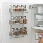21.5 in. H x 10.5 in. W x 3.12 in. D Wood Small Cabinet Door Mount 3-Shelf Spice Rack