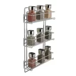 21.5 in. H x 10.5 in. W x 3.12 in. D Wood Small Cabinet Door Mount 3-Shelf Spice Rack