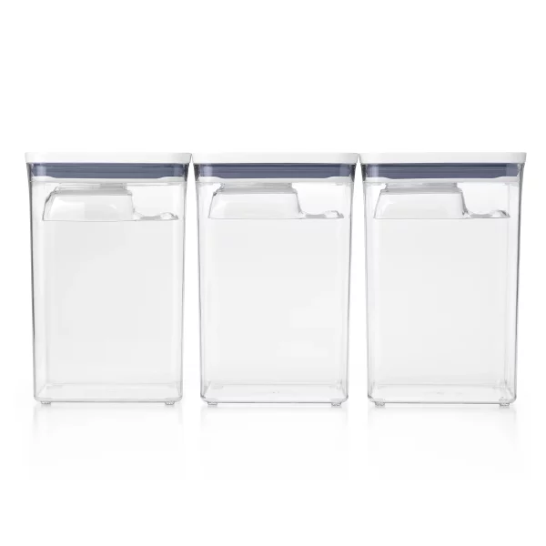 Good Grips 4.4 qt. Large POP Food Storage Container with Airtight Lid and Scoops (3-Pack)