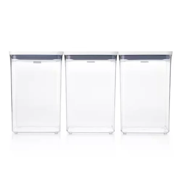 Good Grips 4.4 qt. Large POP Food Storage Container with Airtight Lid and Scoops (3-Pack)