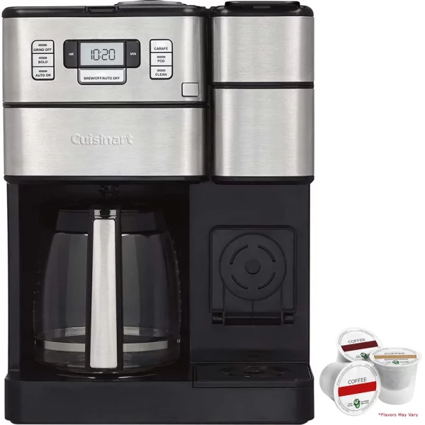 Cuisinart SS-GB1 Coffee Center Grind & Brew Plus Bundle with Victor Allen Colombian Single Serve Brew Cups of Coffee Includes 3 K-Cups