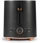 Café Express Finish 2-Slice Toaster | Extra-Wide Slots, Extra Lift for Waffles, Pastries, Texas Toast & More | 4 Pre-Set Functions, 8 Shade Options | Countertop Kitchen Essentials | Matte Black
