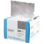 ForPro Embossed Foil Sheets 500S, 5” W x 10.75” L, 500-Count, Aluminum Foil, Pop-Up Dispenser, for Hair Color Application and Highlighting Services, Food Safe
