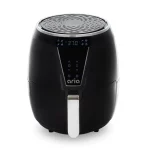 5Qt Teflon-Free Premium Ceramic Air Fryer with 2-Tier Stainless Steel Rack, Baking Pan, Skewers and Extended Recipe Book