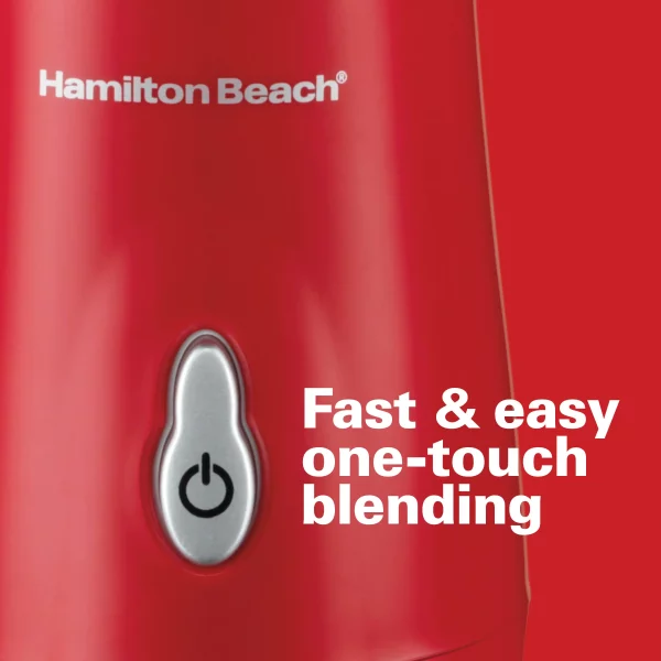 14 oz. Red Single Speed Single Serve Blender with Plastic Jar