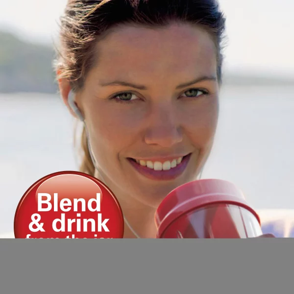 14 oz. Red Single Speed Single Serve Blender with Plastic Jar