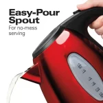 7-Cup Red Stainless Steel Electric Kettle