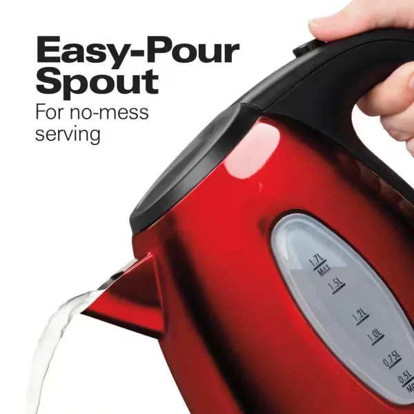 7-Cup Red Stainless Steel Electric Kettle