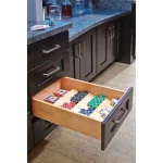 1.5 in. H x 22 in. W x 19.75 in.3-Tier Wooden Spice Drawer Organizer Insert, Maple