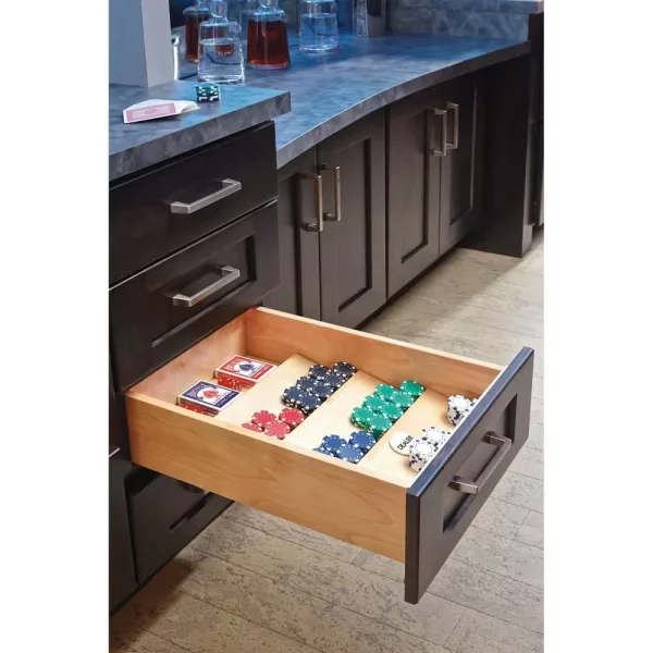 1.5 in. H x 22 in. W x 19.75 in.3-Tier Wooden Spice Drawer Organizer Insert, Maple