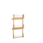 21.5 in. H x 10.5 in. W x 3.12 in. D Wood Small Cabinet Door Mount 3-Shelf Spice Rack
