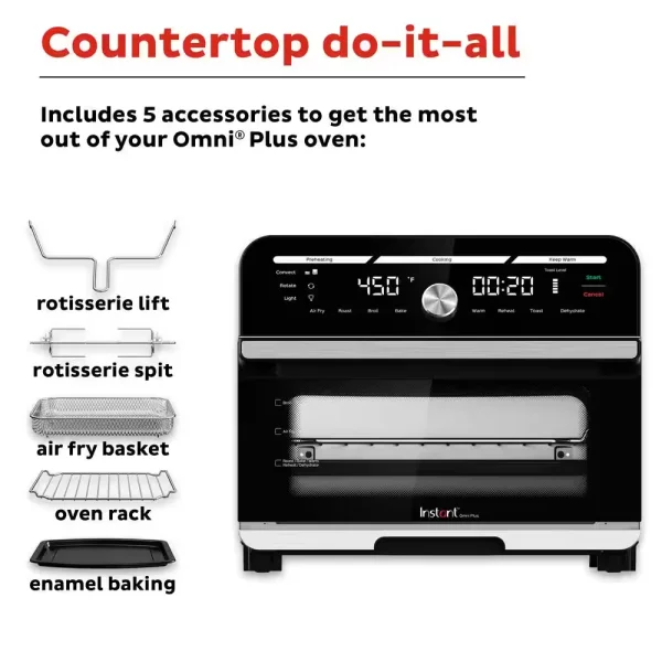 18L Omni Plus Air Fry Oven Stainless Steel