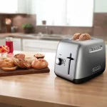 2-Slice Silver Wide Slot Toaster with Crumb Tray and Shade Control Settings