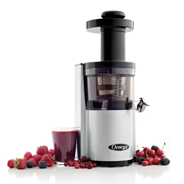 Silver Vertical Juicer, Masticating, Rounded Front