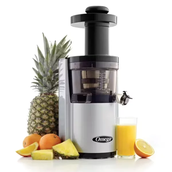 Silver Vertical Juicer, Masticating, Rounded Front