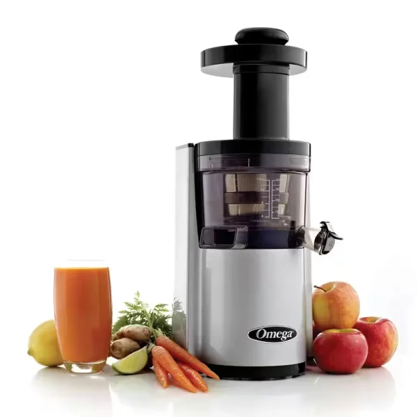Silver Vertical Juicer, Masticating, Rounded Front