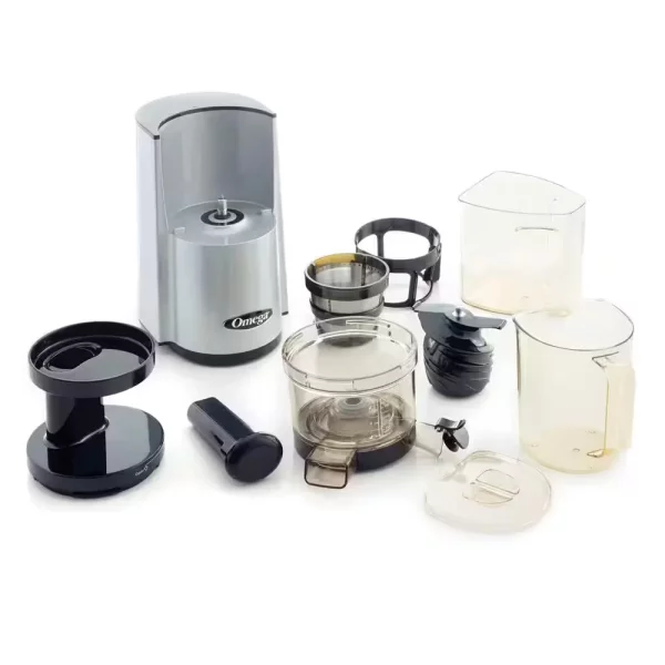 Silver Vertical Juicer, Masticating, Rounded Front