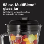 52 oz. 4-Speed Silver Countertop Blender