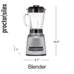52 oz. 4-Speed Silver Countertop Blender
