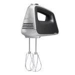 5-Speed Black and Silver Hand Mixer with Power Boost