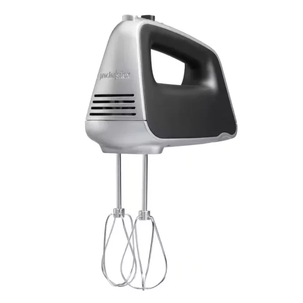 5-Speed Black and Silver Hand Mixer with Power Boost