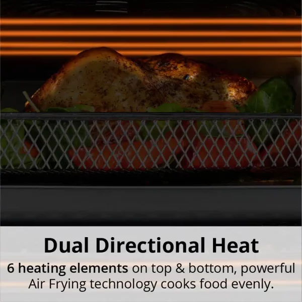 All-in-1 Premium 30 Qt. Stainless Steel Touchscreen Air Fryer Toaster Oven with Recipe Book