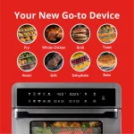 All-in-1 Premium 30 Qt. Stainless Steel Touchscreen Air Fryer Toaster Oven with Recipe Book