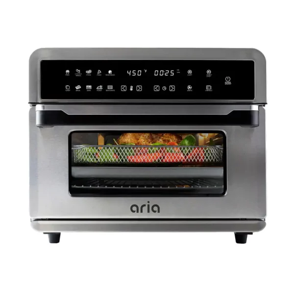 All-in-1 Premium 30 Qt. Stainless Steel Touchscreen Air Fryer Toaster Oven with Recipe Book