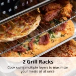All-in-1 Premium 30 Qt. Stainless Steel Touchscreen Air Fryer Toaster Oven with Recipe Book