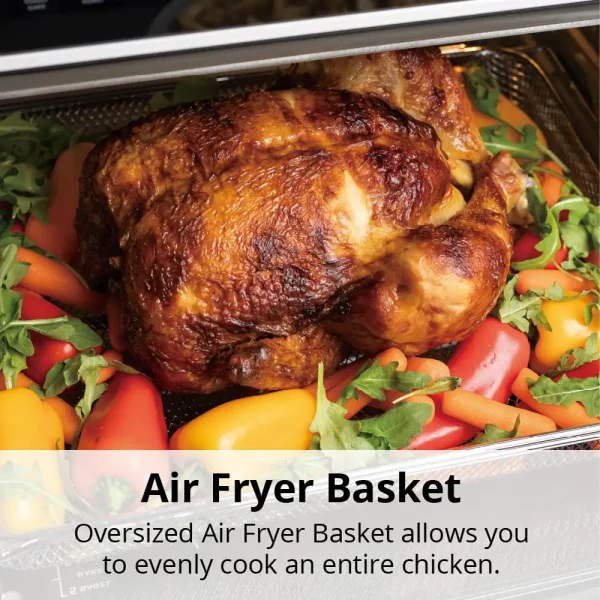 All-in-1 Premium 30 Qt. Stainless Steel Touchscreen Air Fryer Toaster Oven with Recipe Book