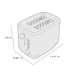 2-Slice Stainless Steel Wide Slot Toaster with 7 Shade Settings