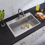 Professional 32 in. Tight Radius Drop-in 16G Stainless Steel 4-Hole Single Bowl Kitchen Sink with Accessories