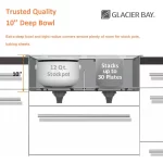 Professional 25 in. Zero Radius Drop-in 16G Stainless Steel 2-Hole Single Bowl Kitchen Sink with Accessories