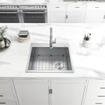 Professional 25 in. Zero Radius Drop-in 16G Stainless Steel 2-Hole Single Bowl Kitchen Sink with Accessories