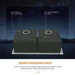 Professional 33 in. Zero Radius Drop-In 50/50 Double Bowl Drop-In Stainless Steel Kitchen Sink with Accessories