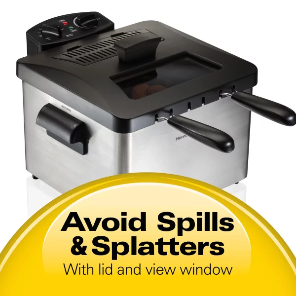 Professional-Style 3-Basket Deep Fryer
