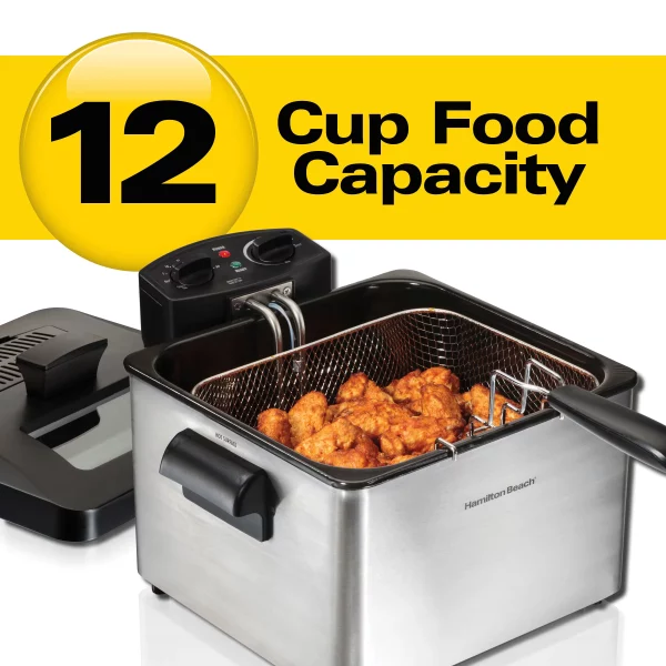 Professional-Style 3-Basket Deep Fryer