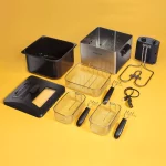 Professional-Style 3-Basket Deep Fryer