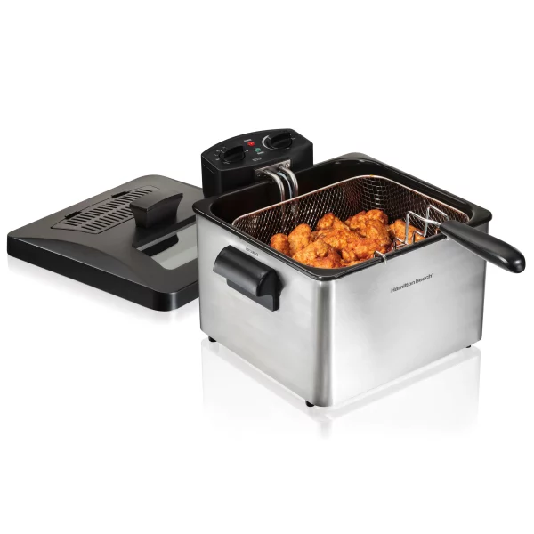 Professional-Style 3-Basket Deep Fryer