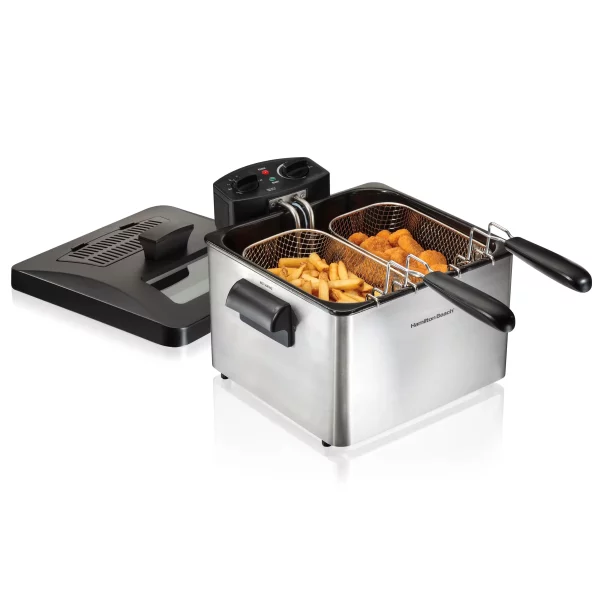 Professional-Style 3-Basket Deep Fryer