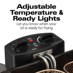 Professional-Style 3-Basket Deep Fryer