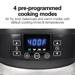 2 in 1 6 Qt. Stainless Steel Slow Cooker with Air Fry Lid