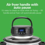 2 in 1 6 Qt. Stainless Steel Slow Cooker with Air Fry Lid